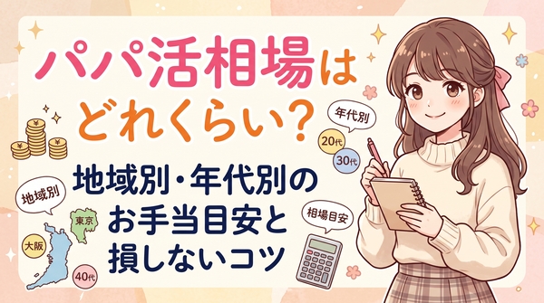 パパ活相場はどれくらい？地域別・年代別のお手当目安と損しないコツ